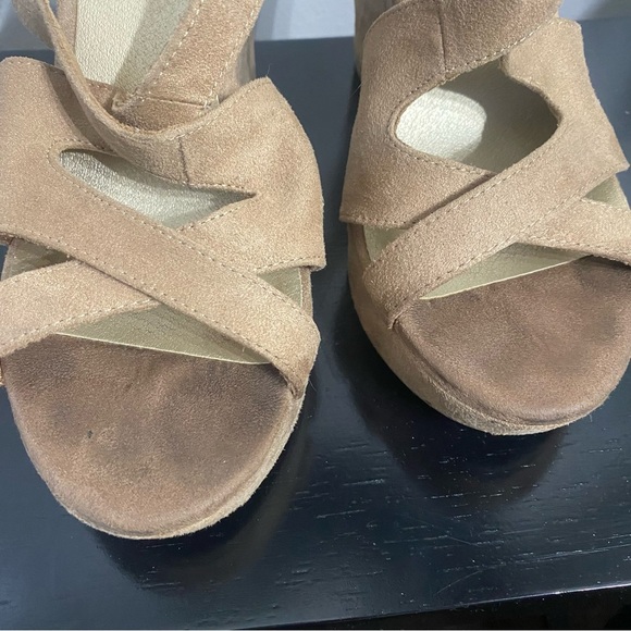 Brash La Wedge Platform Sandals Women Sz. 6.5 Tan - Picture 5 of 12